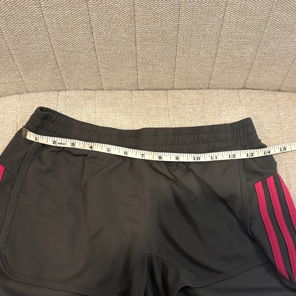 Adidas Women's Grey and Pink Athletic Shorts - Picture 3 of 11
